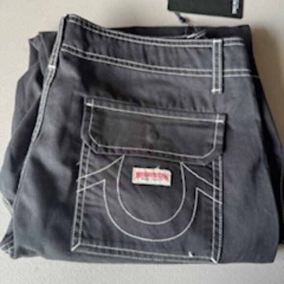 True Religion Cargo Pants, Size 34, Black, NWT